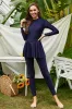 Mock Neck Long Sleeve One-Piece Swimwear sold by Body Central