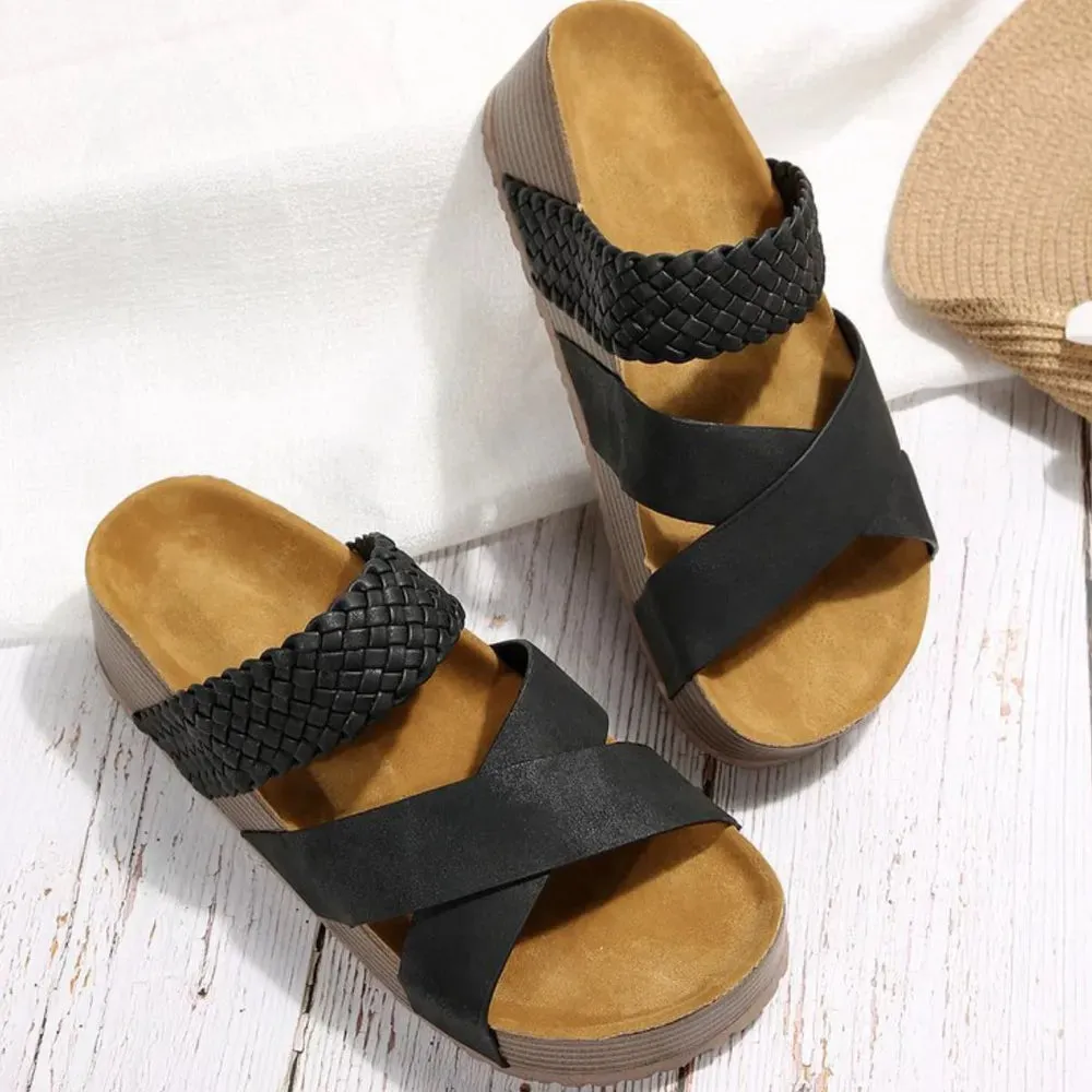 Crisscross Open Toe Platform Sandals sold by Body Central product image thumbnail 2