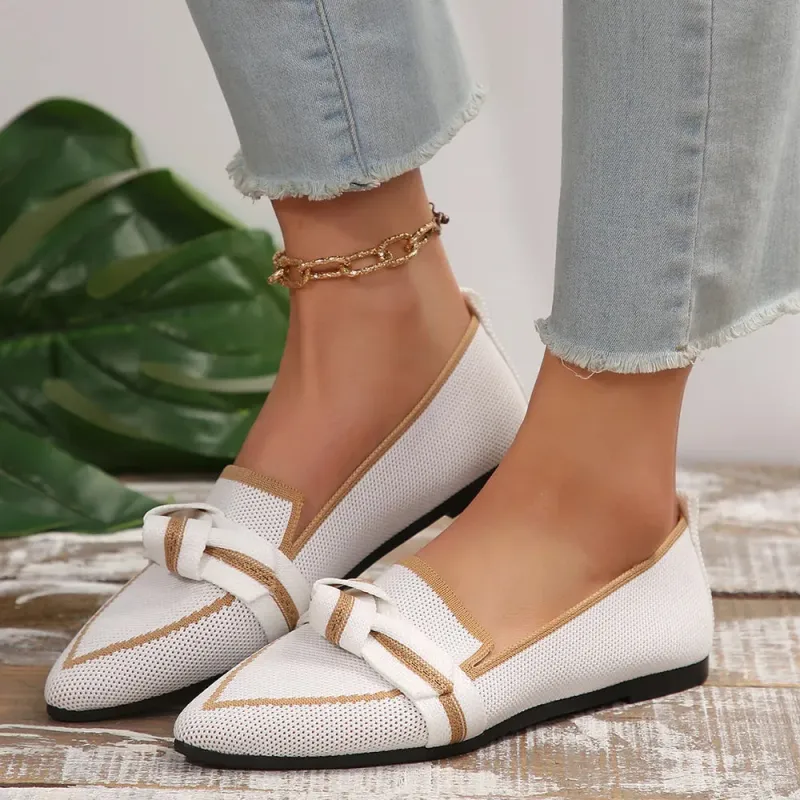 Point Toe Mesh Flat Slip-Ons made by Body Central