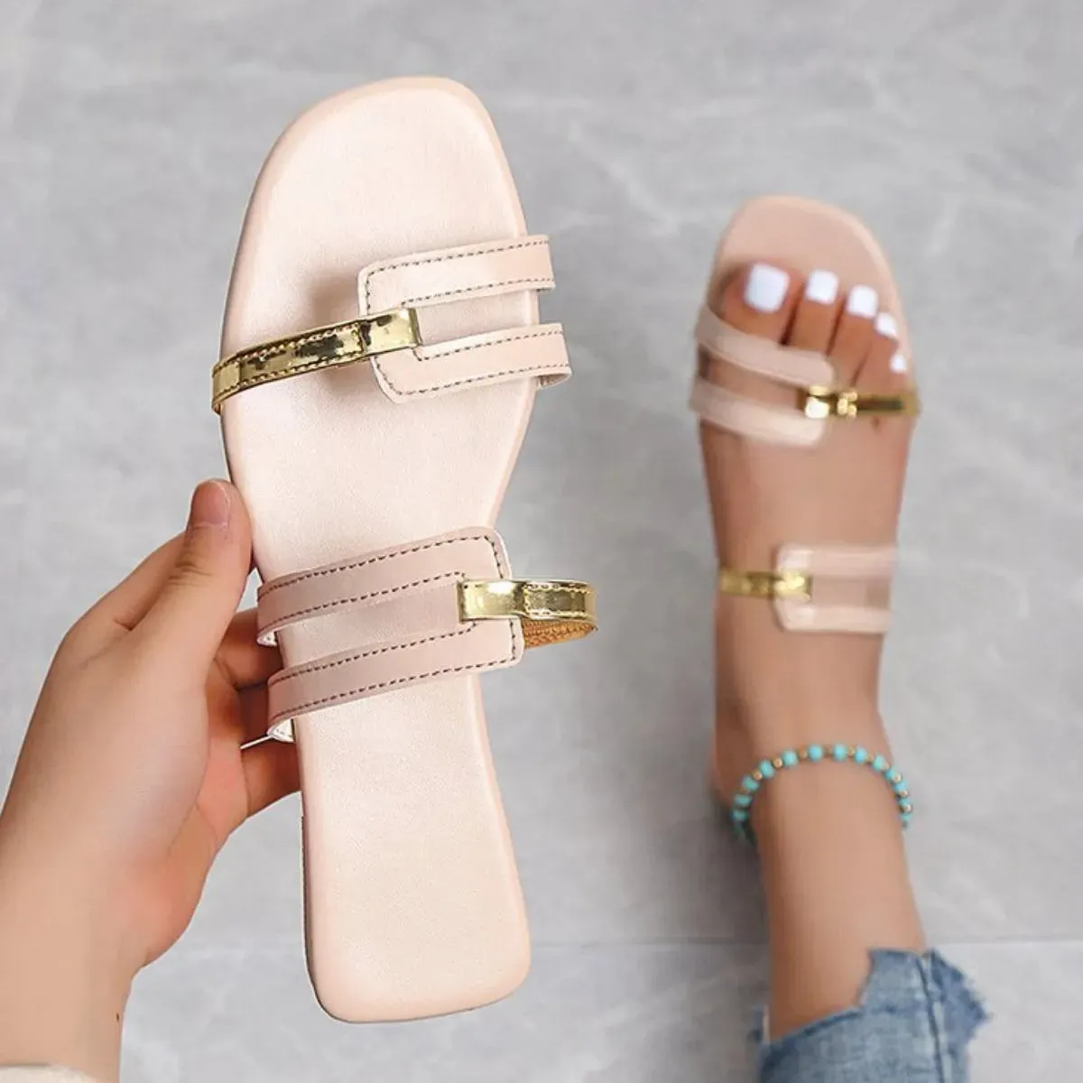 Open Toe Flats Sandals sold by Body Central