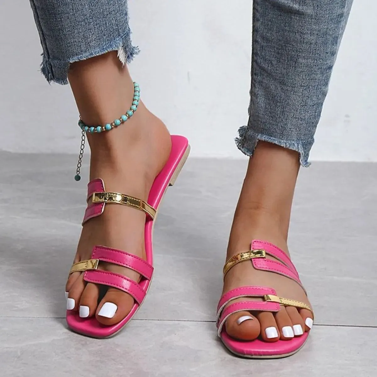 Open Toe Flats Sandals sold by Body Central product image thumbnail 3