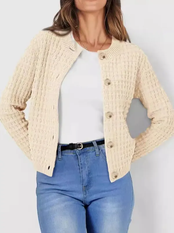 Button-Up Long Sleeve Cardigan sold by Body Central