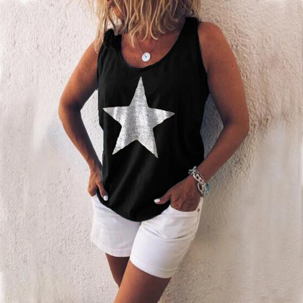 Loose Vest Round Neck Sleeveless Shirt sold by Body Central product image thumbnail 4