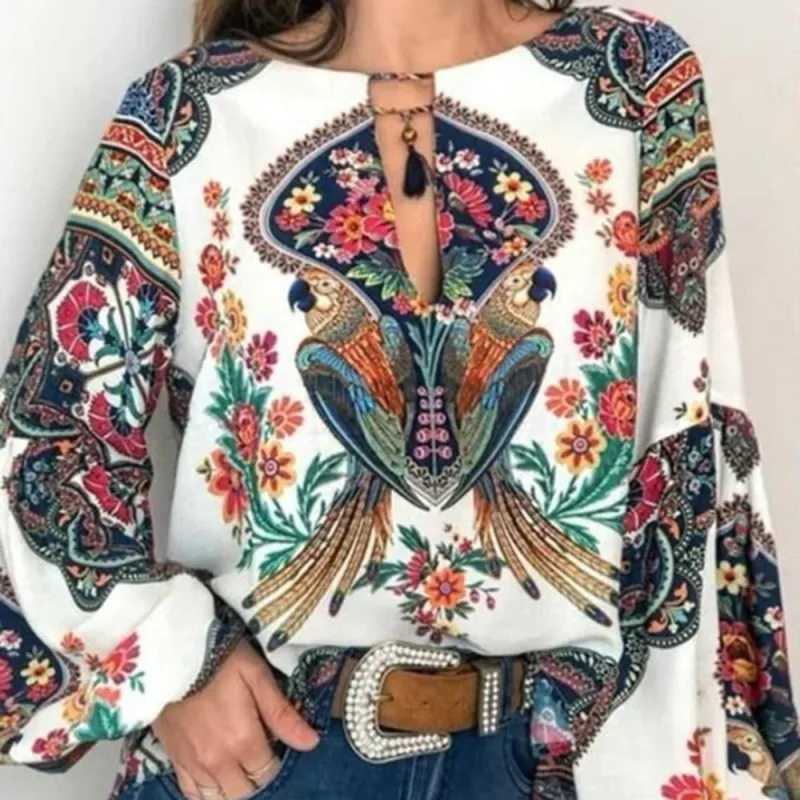 Bohemian Vintage Floral Blouse sold by Body Central