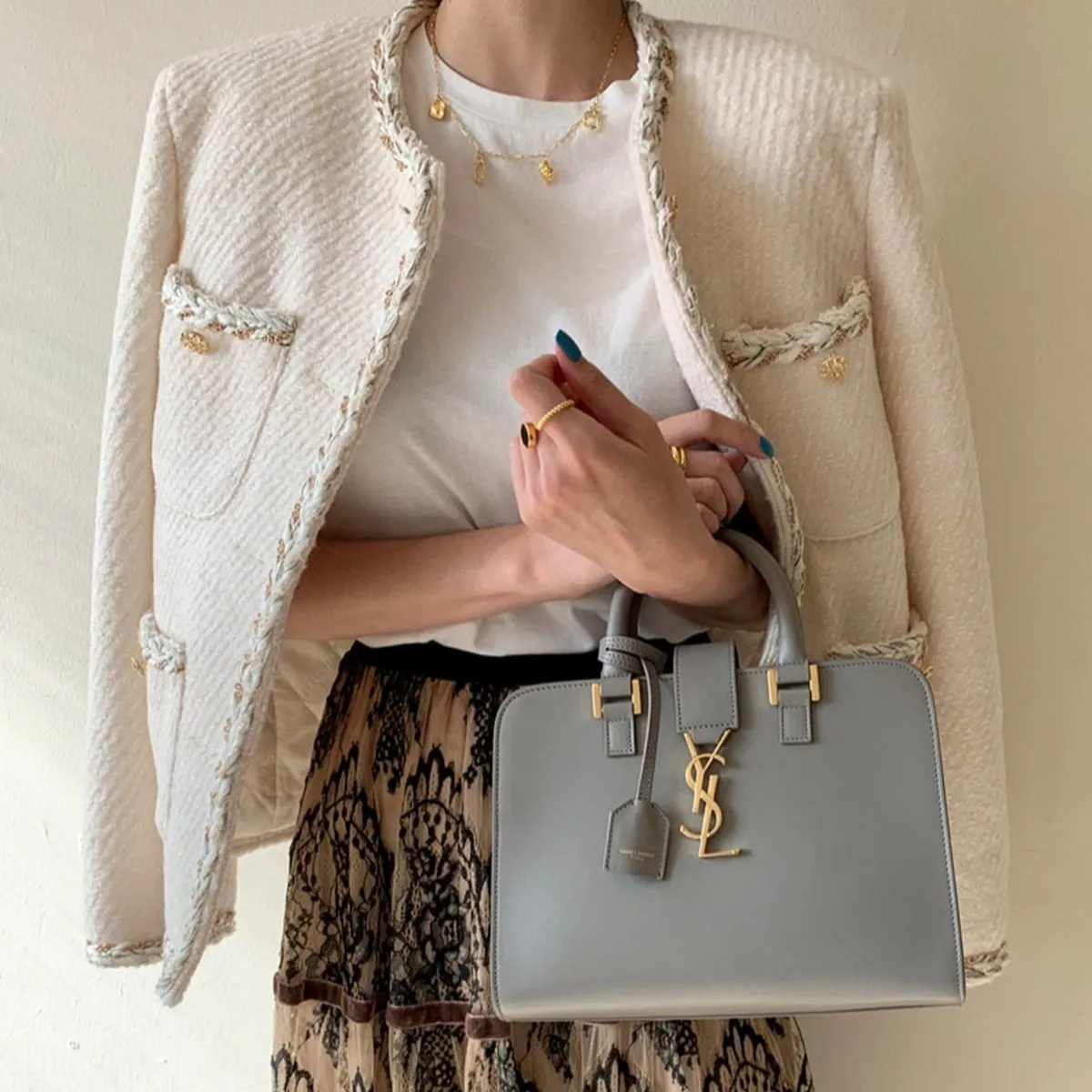 Elegant Tweed Woolen Single Breasted Streetwear Jacket sold by Body Central product image thumbnail 5