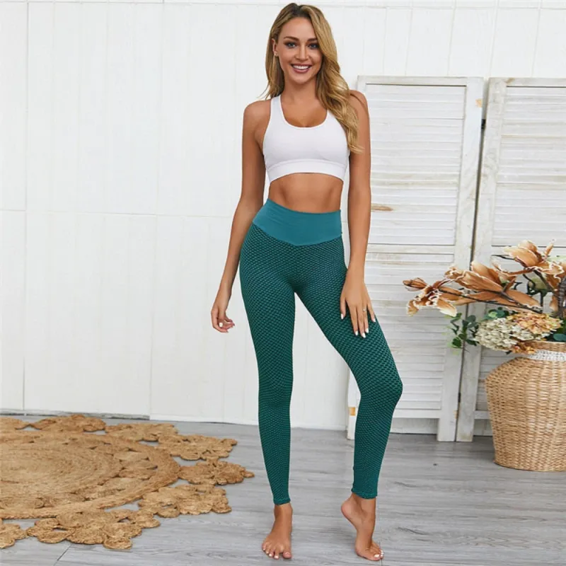 Dot High Waist Fitness Push Up Workout Leggings sold by Body Central