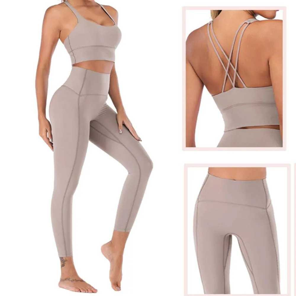 Yoga Fitness Workout High Waist Sportswear Set sold by Body Central