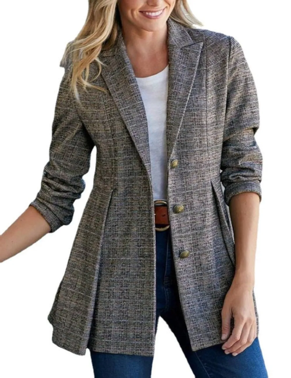 Lapel Long Sleeve Slim Elegant Blazer sold by Body Central product image thumbnail 2