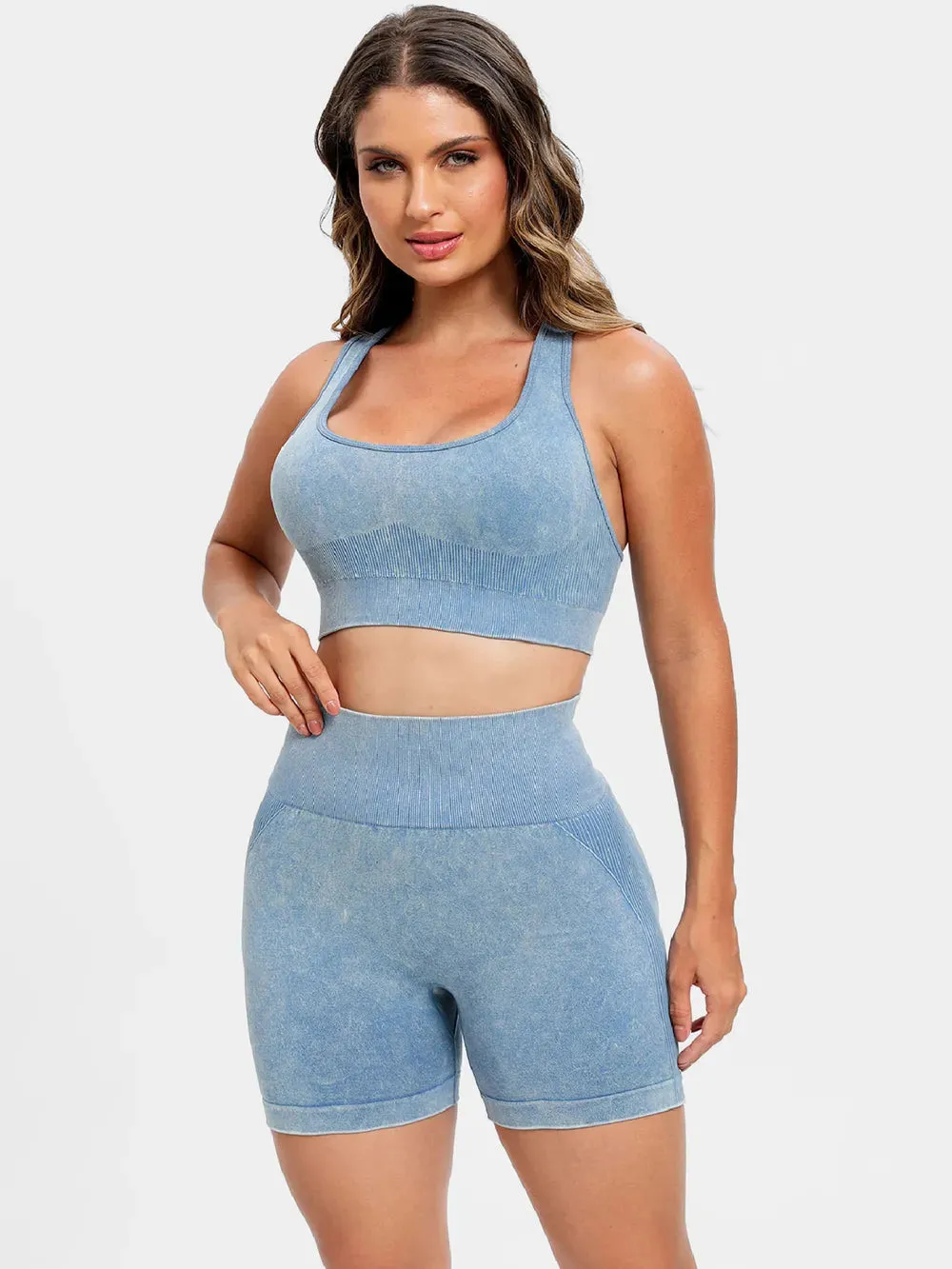 Scoop Neck Wide Strap Top and Shorts Active Set sold by Body Central product image thumbnail 2