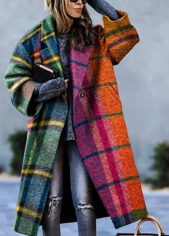 Elegant Outwear Single Button Loose Wool Coat made by Body Central
