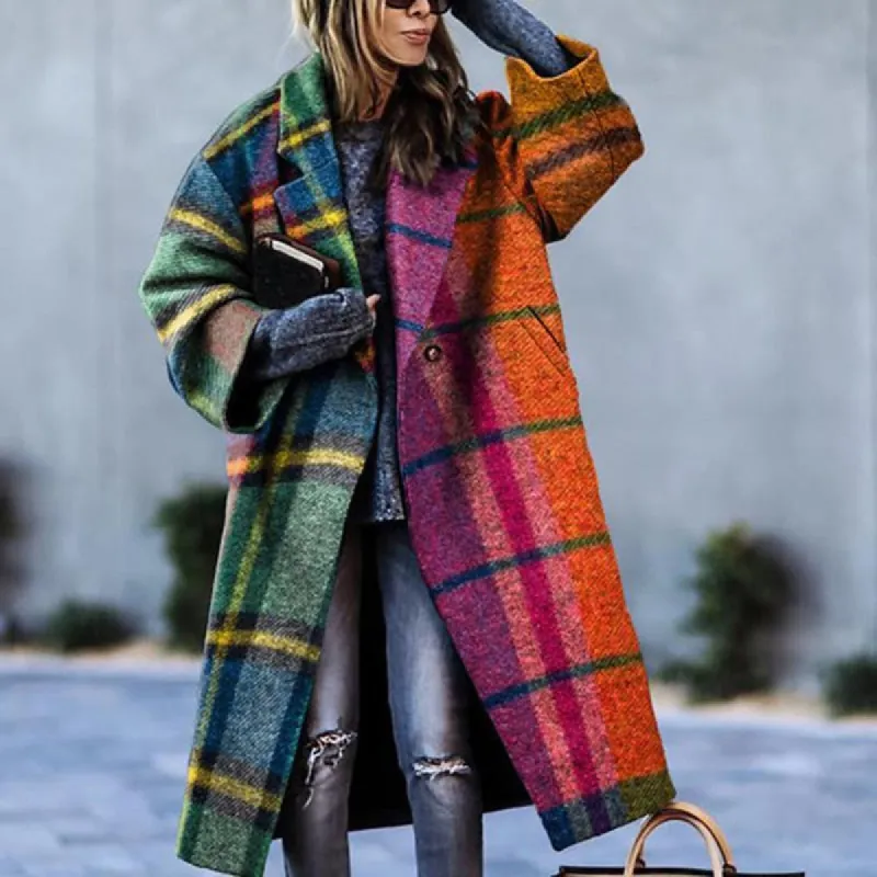 Elegant Outwear Single Button Loose Wool Coat made by Body Central