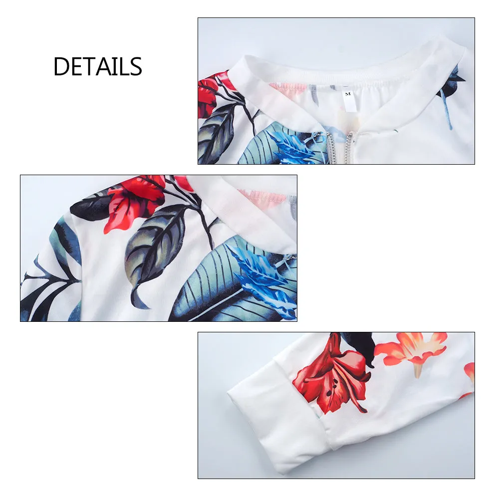 Retro Short Floral Long Sleeve Bomber Jacket sold by Body Central product image thumbnail 2