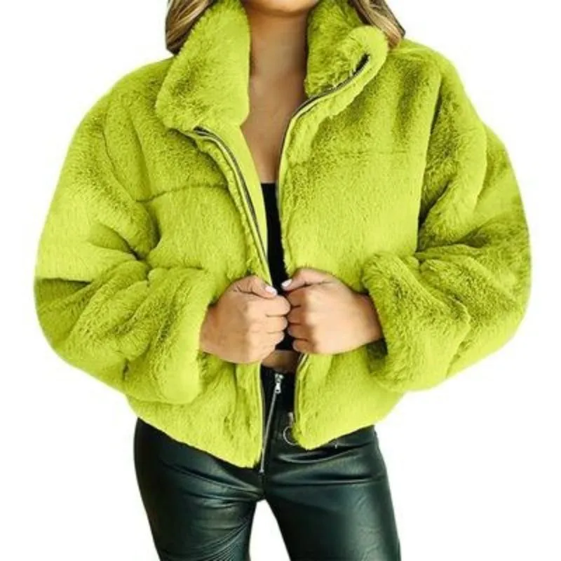 Cropped Fluffy Faux Fur Overcoat sold by Body Central product image thumbnail 2