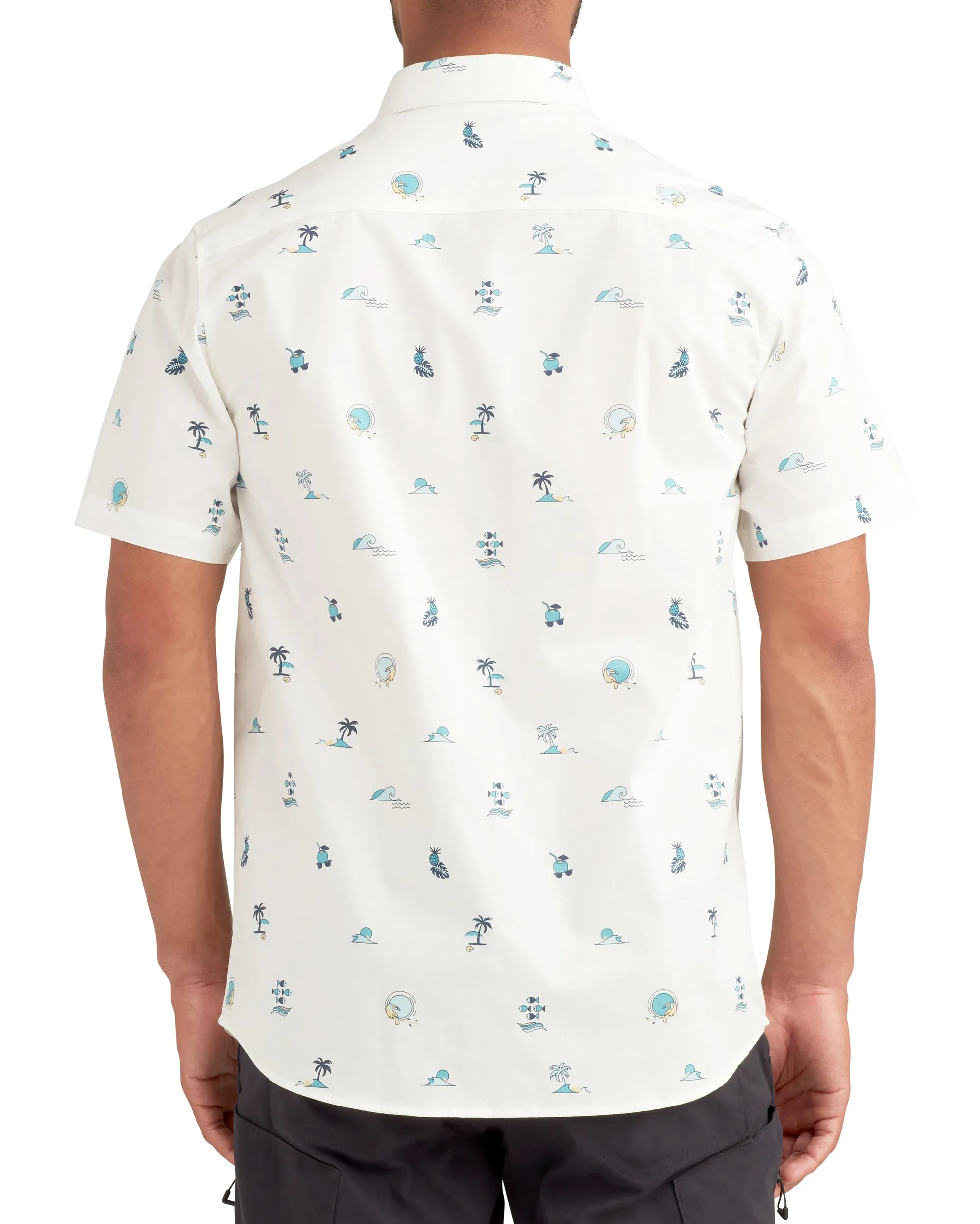 Tropic Trip Button-Up Shirt - White sold by Body Glove product image thumbnail 2