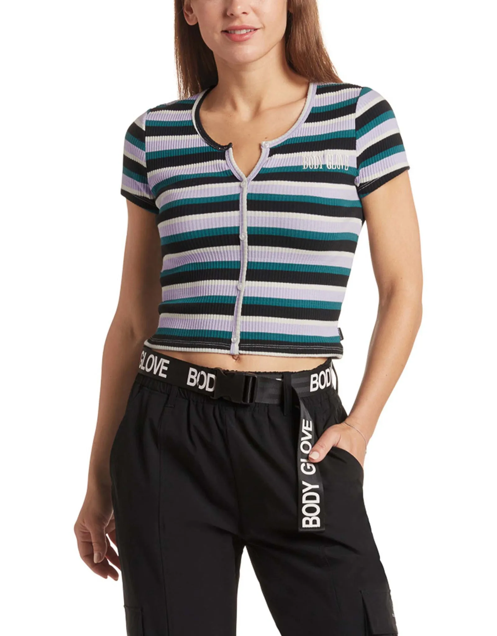 Sunset Striped Ribbed Shirt - Black sold by Body Glove product image thumbnail 2