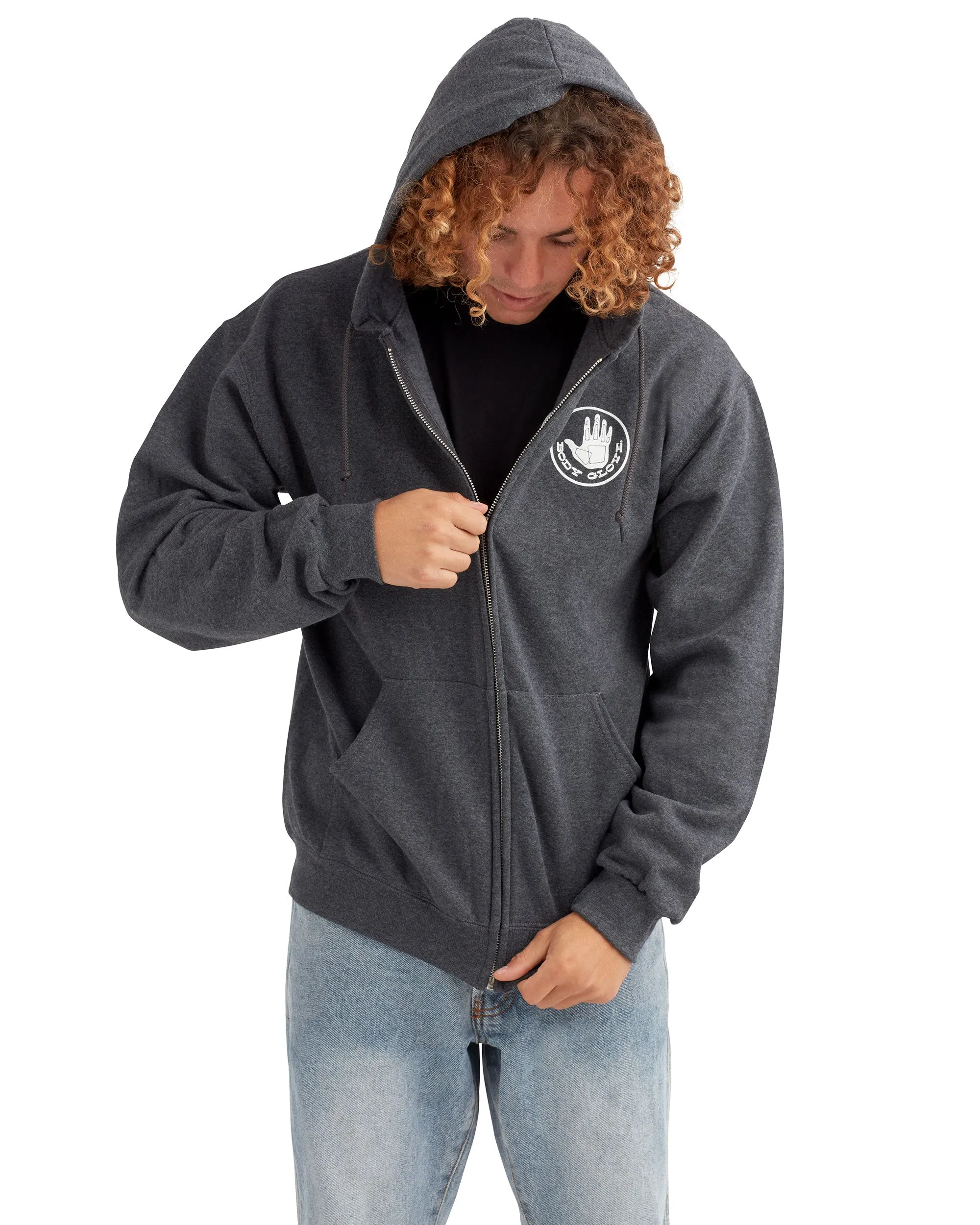 Heritage Full-Zip Fleece Hoodie - Black Heather sold by Body Glove product image thumbnail 3