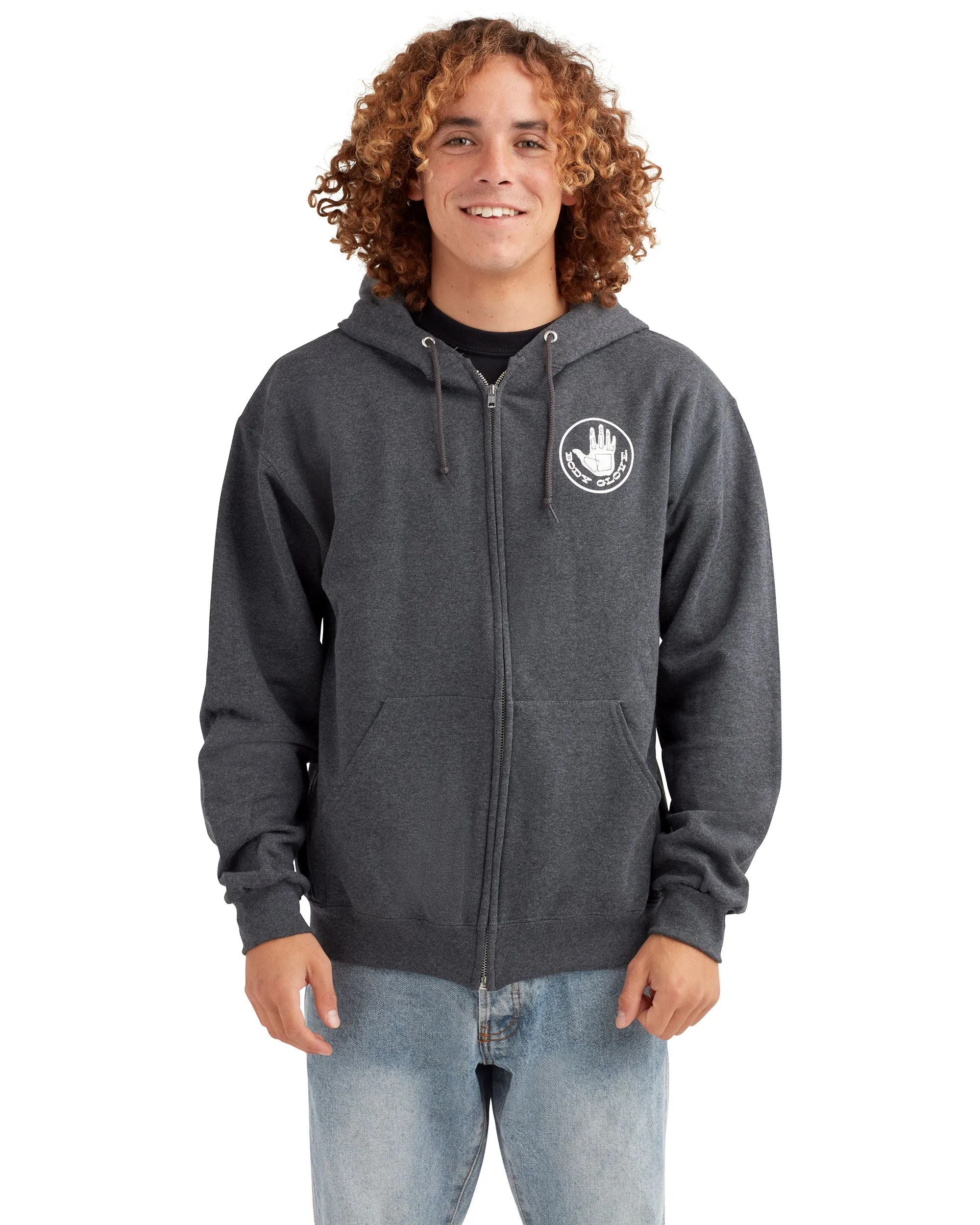 Heritage Full-Zip Fleece Hoodie - Black Heather sold by Body Glove product image thumbnail 5