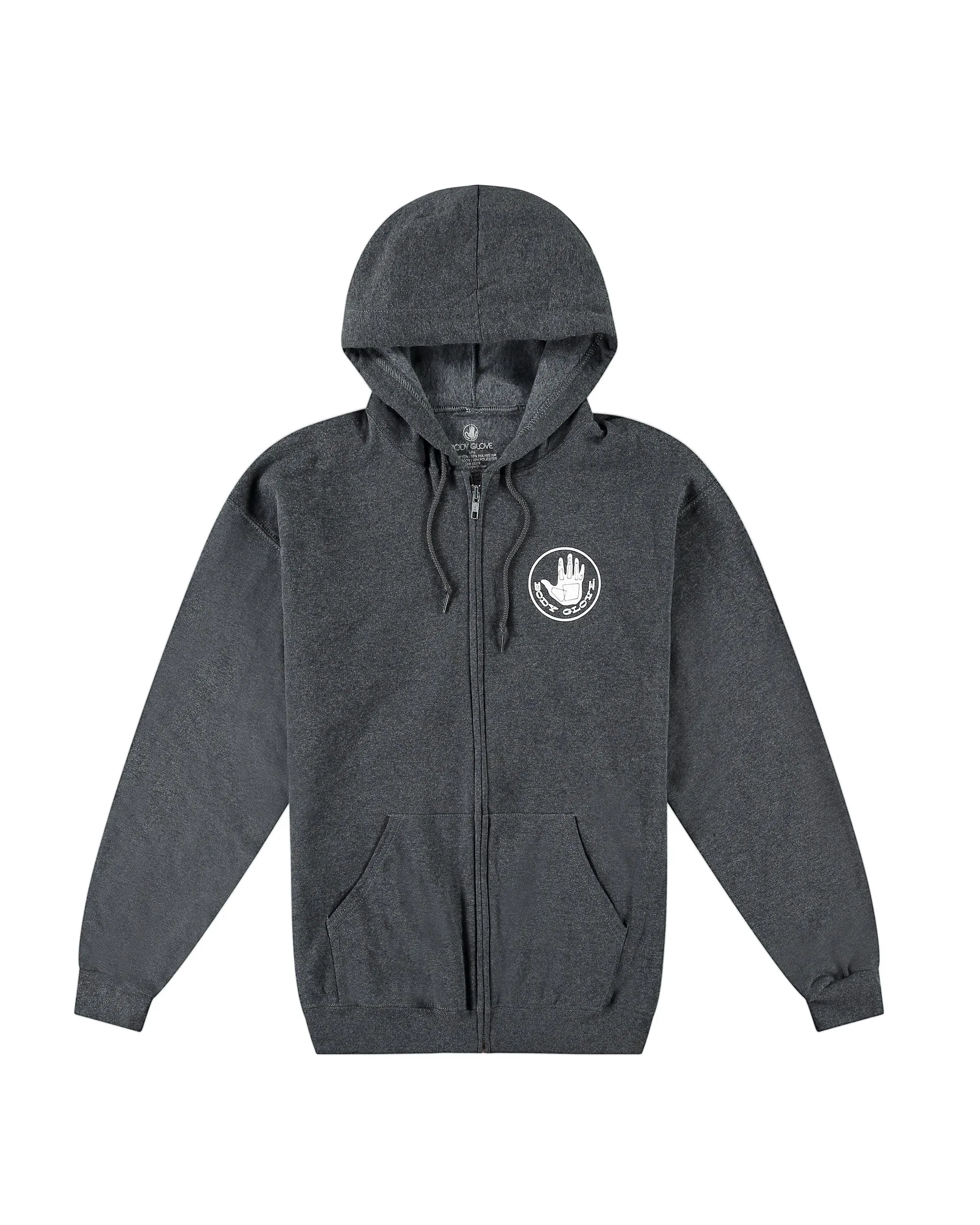 Heritage Full-Zip Fleece Hoodie - Black Heather sold by Body Glove