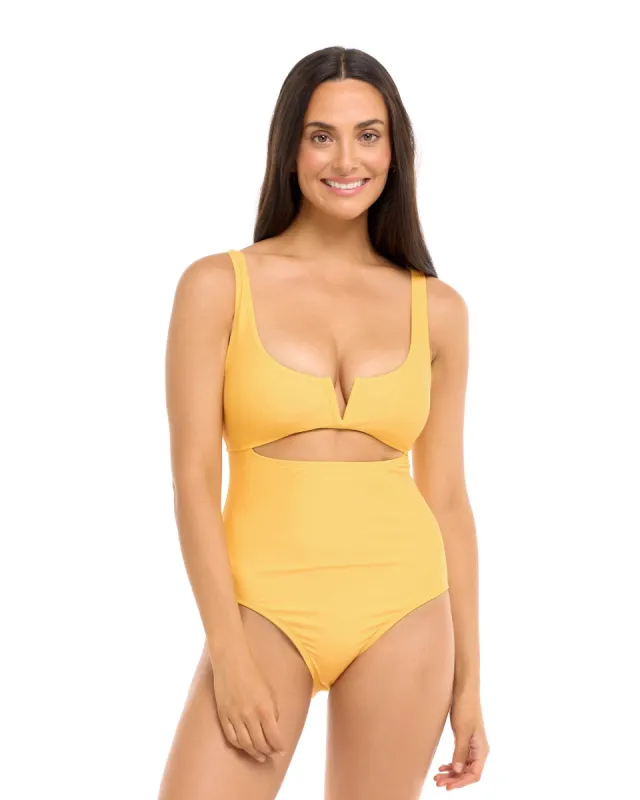 Smoothies Eli One-Piece Swimsuit - Canary sold by Body Glove
