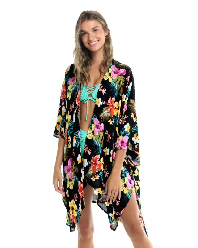 Aubree Kaftan Cover-Up Dress - Black sold by Body Glove