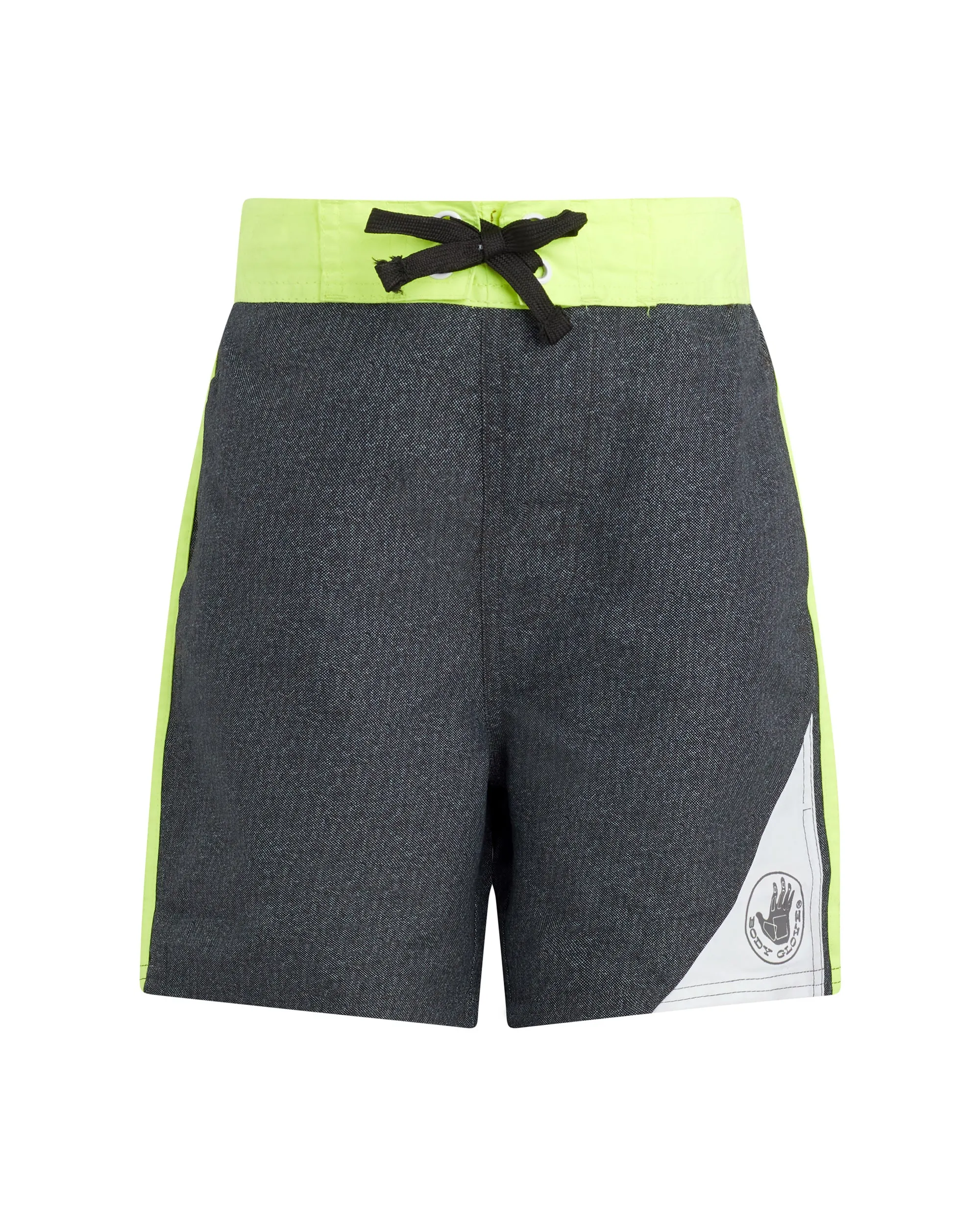 Boys' Two-Tone Swim Shorts - Dark Grey & Green sold by Body Glove