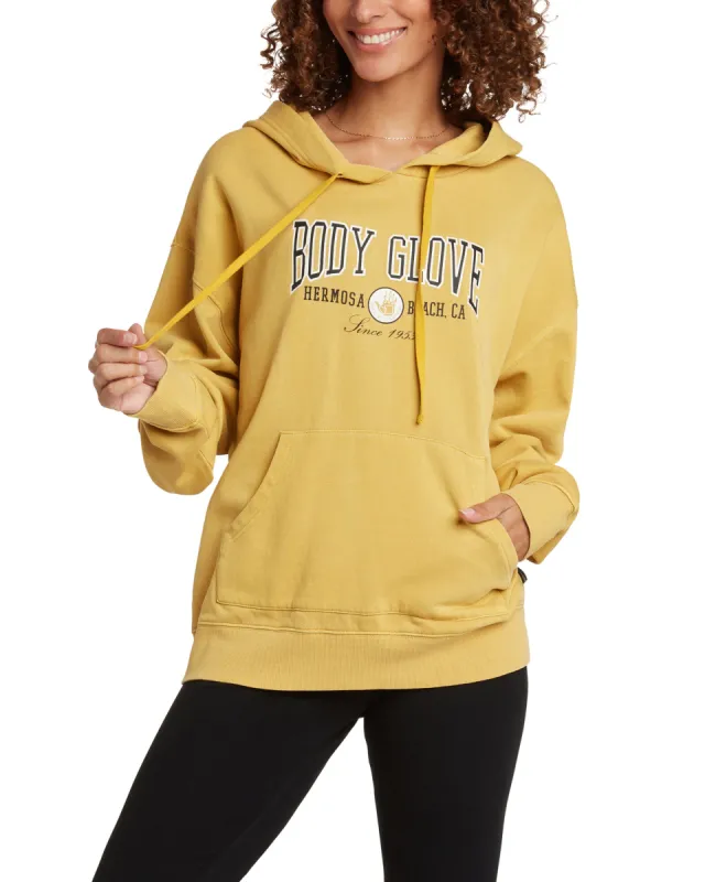 Prep School Chill Fleece Hoodie - Gold sold by Body Glove