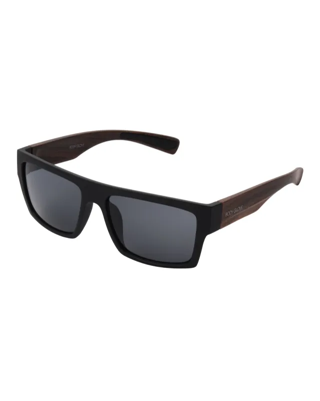 Men's Reggie Rectangular Sunglasses - Black/Dark Brown sold by Body Glove