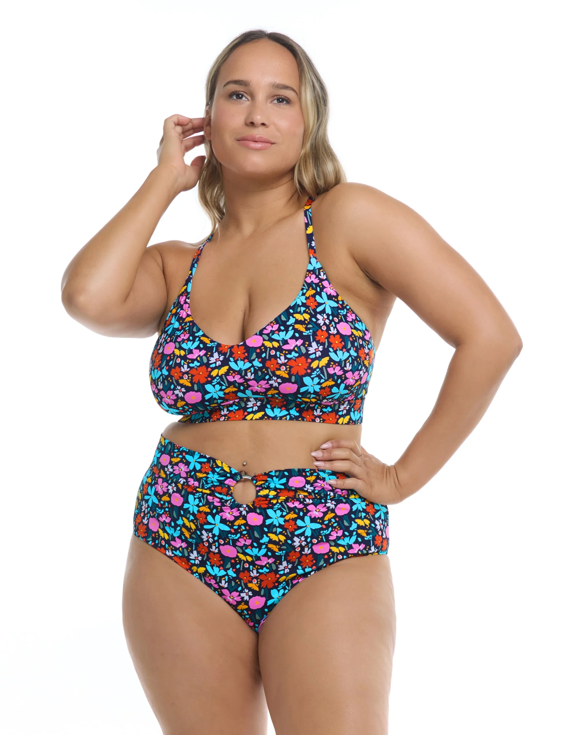 Vivid Field Ruth Plus Size Triangle Bikini Top - Indigo sold by Body Glove