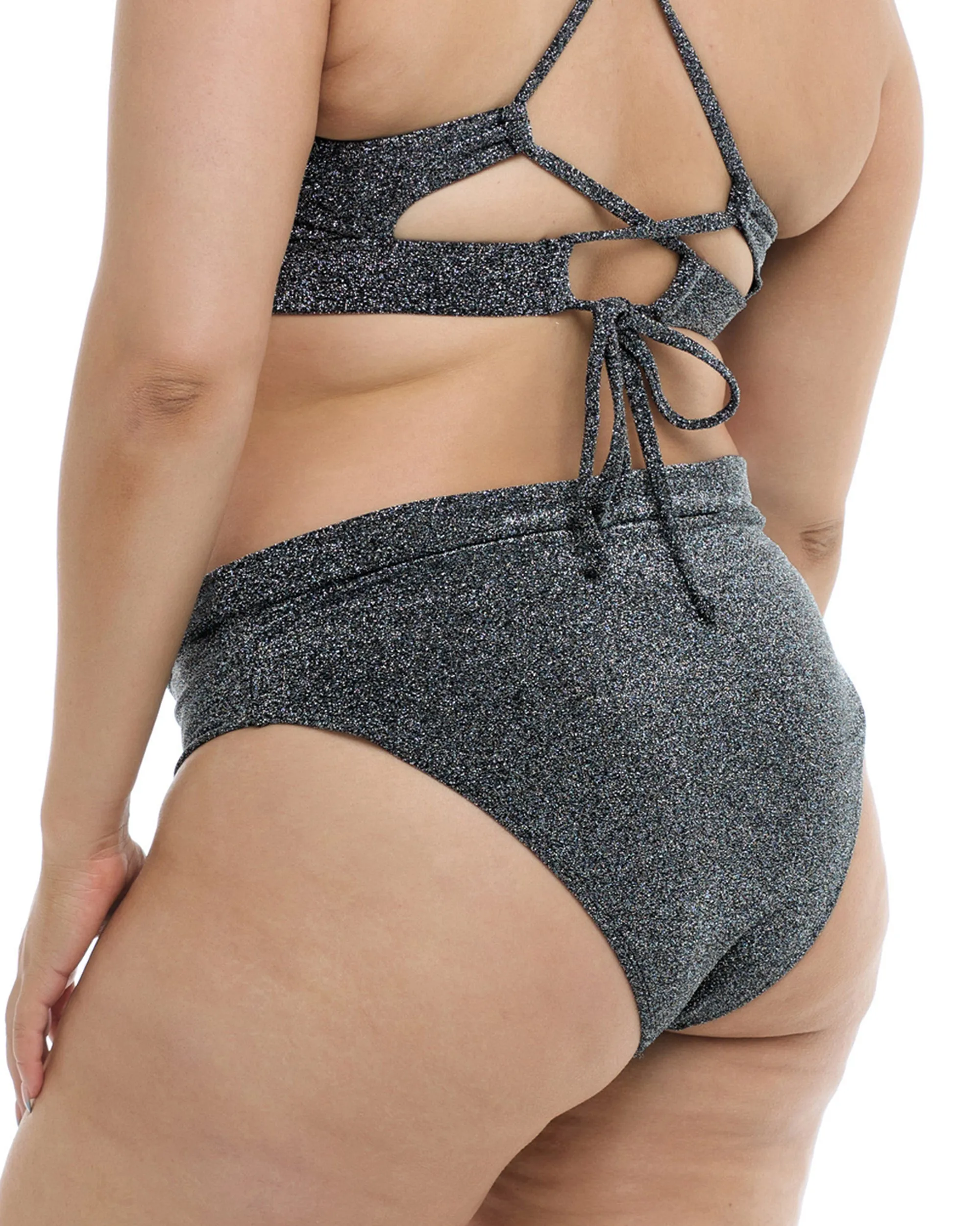 Stardust Marlee Plus Size High-Waist Bikini Bottom - Black sold by Body Glove product image thumbnail 4