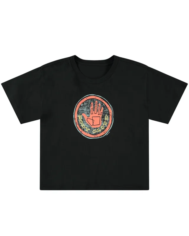 Sizzle Relaxed Fit Crop T-Shirt - Black sold by Body Glove