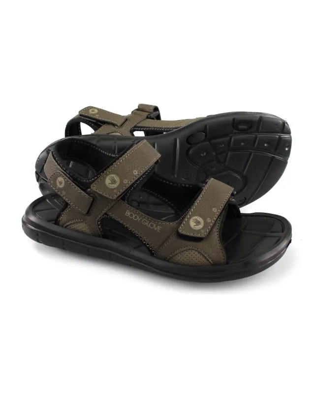 Men's Adjustable Trek Sandals - Brown/Brindle sold by Body Glove