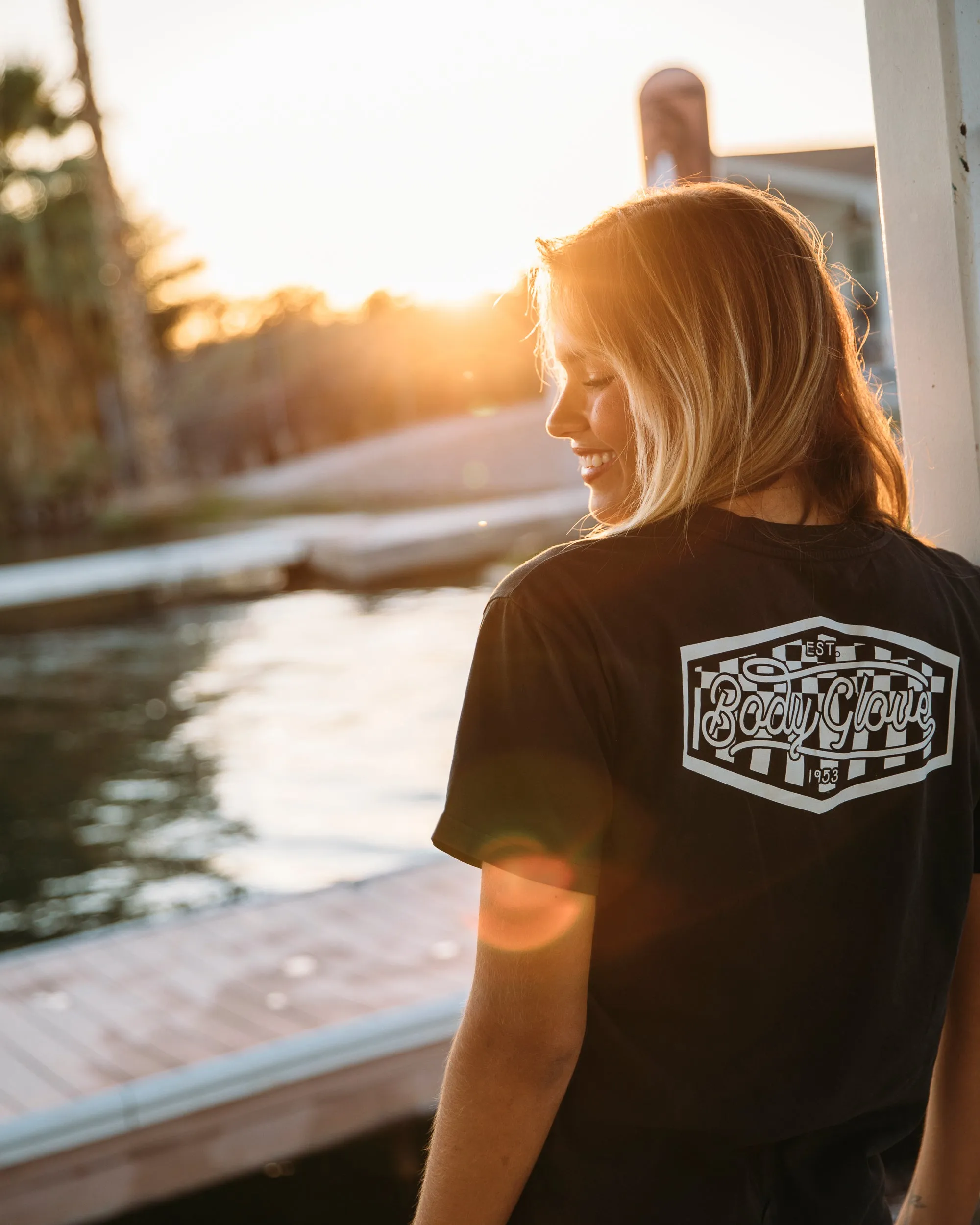 Hermosa Badge Short-Sleeved T-Shirt - Black sold by Body Glove