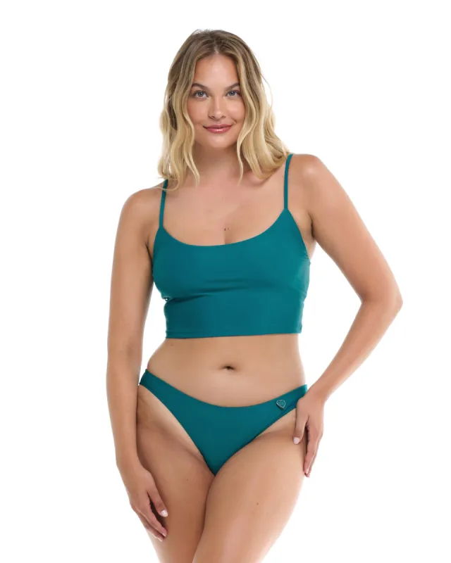 Smoothies Norah Swim Crop Top - Kingfisher sold by Body Glove