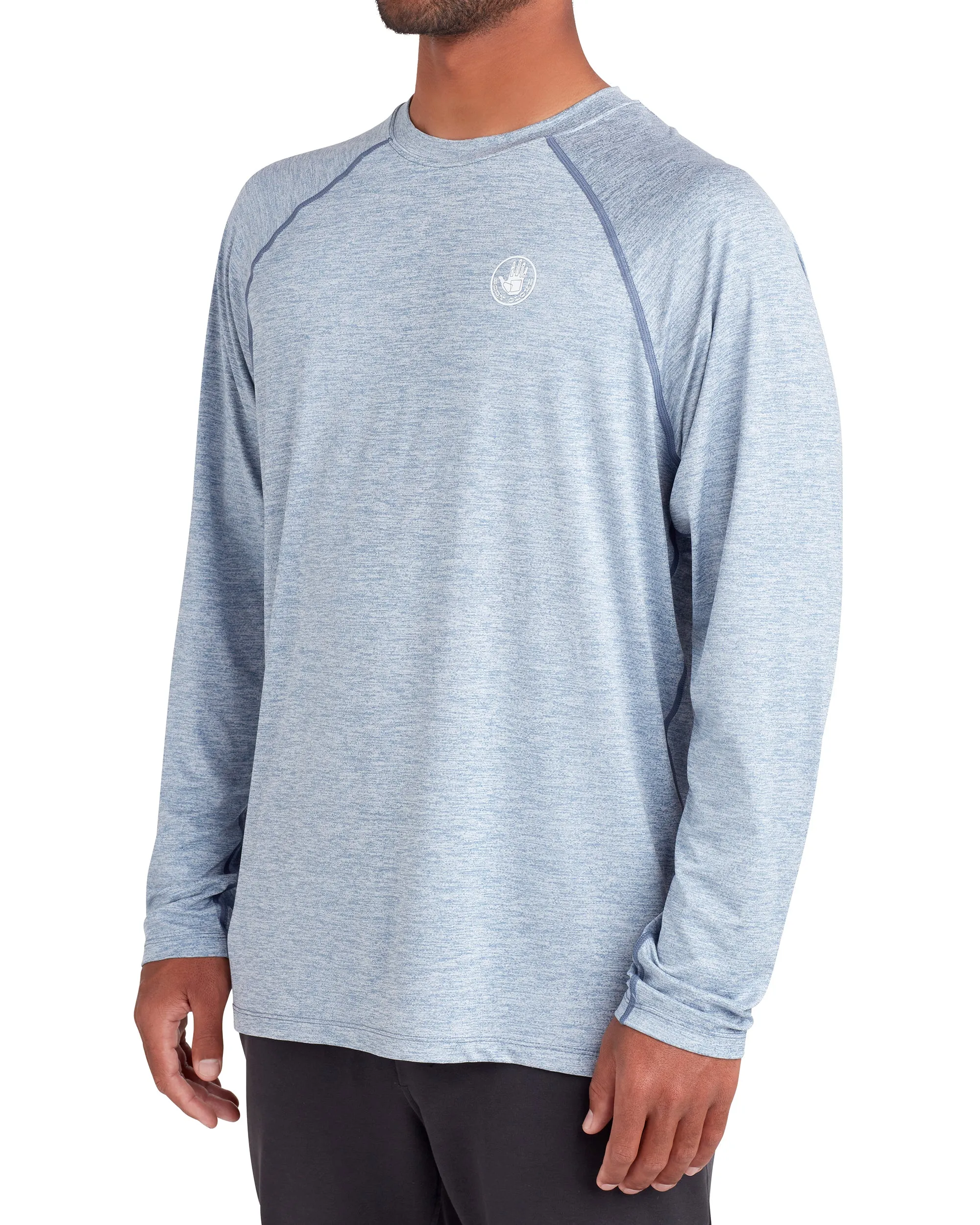 Long-Sleeved Raglan UPF 50+ T-Shirt - Blue sold by Body Glove