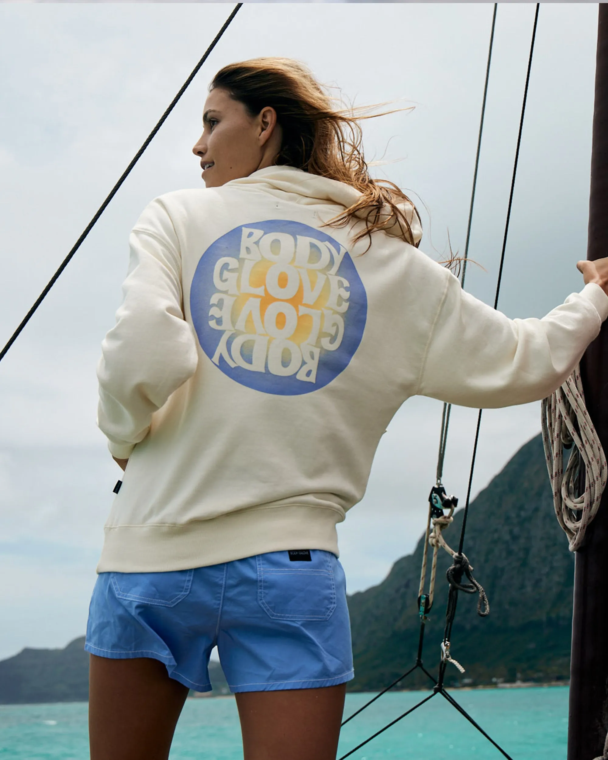 Radiant Relaxed Hoodie - Cream sold by Body Glove