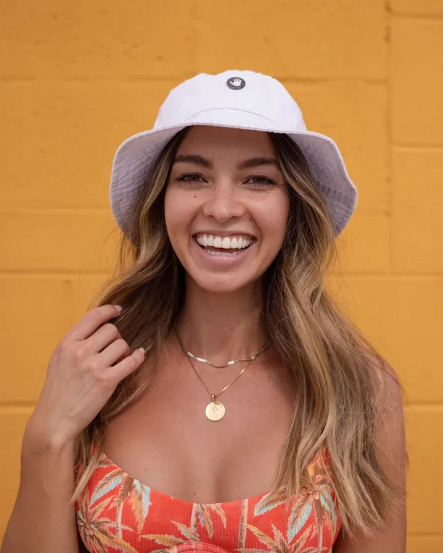 Tati x Body Glove Hand Logo Bucket Hat - White sold by Body Glove