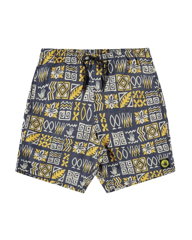 Burnout Trail Shorts - Tribal Sapphire made by Jerry Leigh