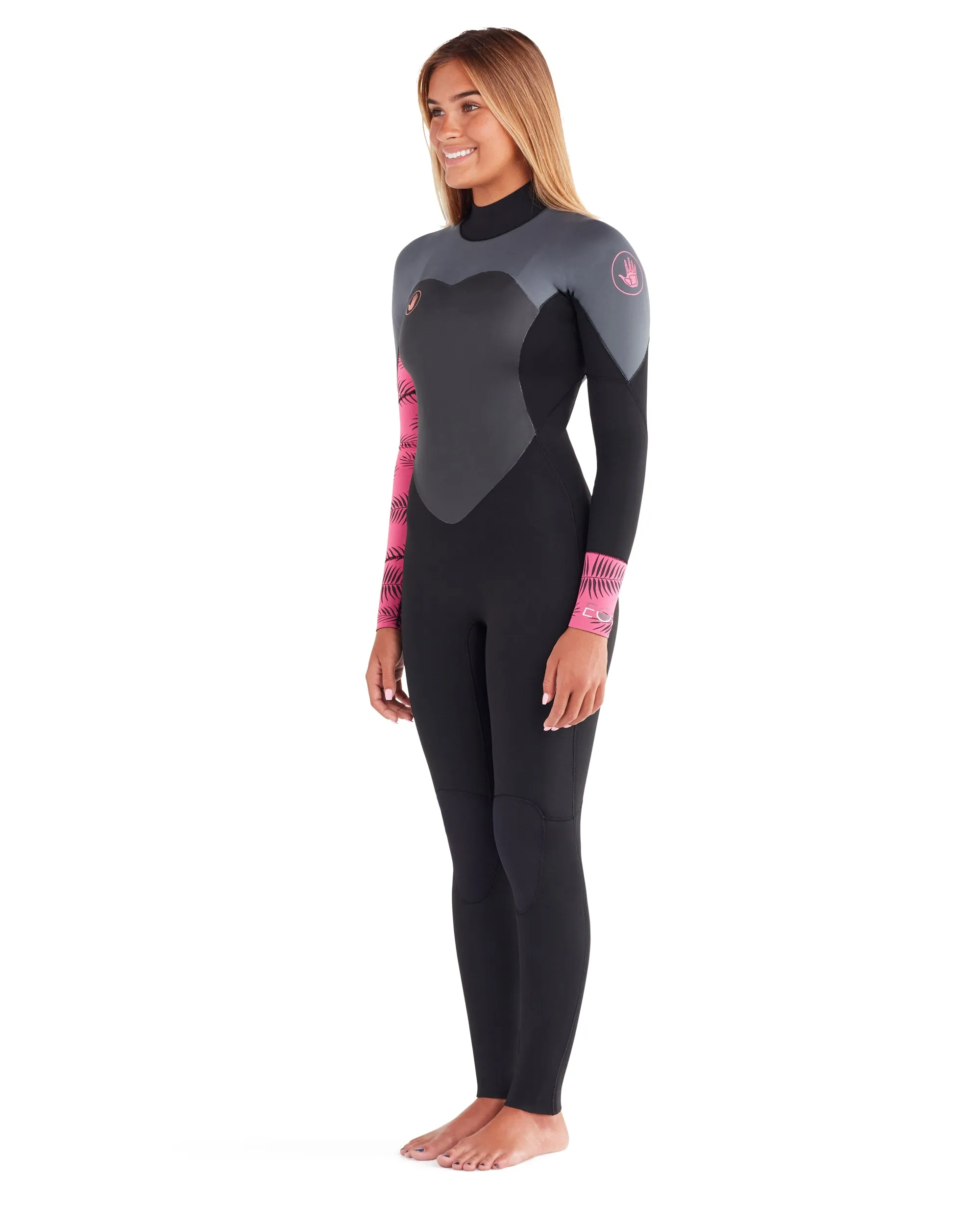 EOS 3/2mm Women's Back Zip Fullsuit - Grey/Pink sold by Body Glove product image thumbnail 2