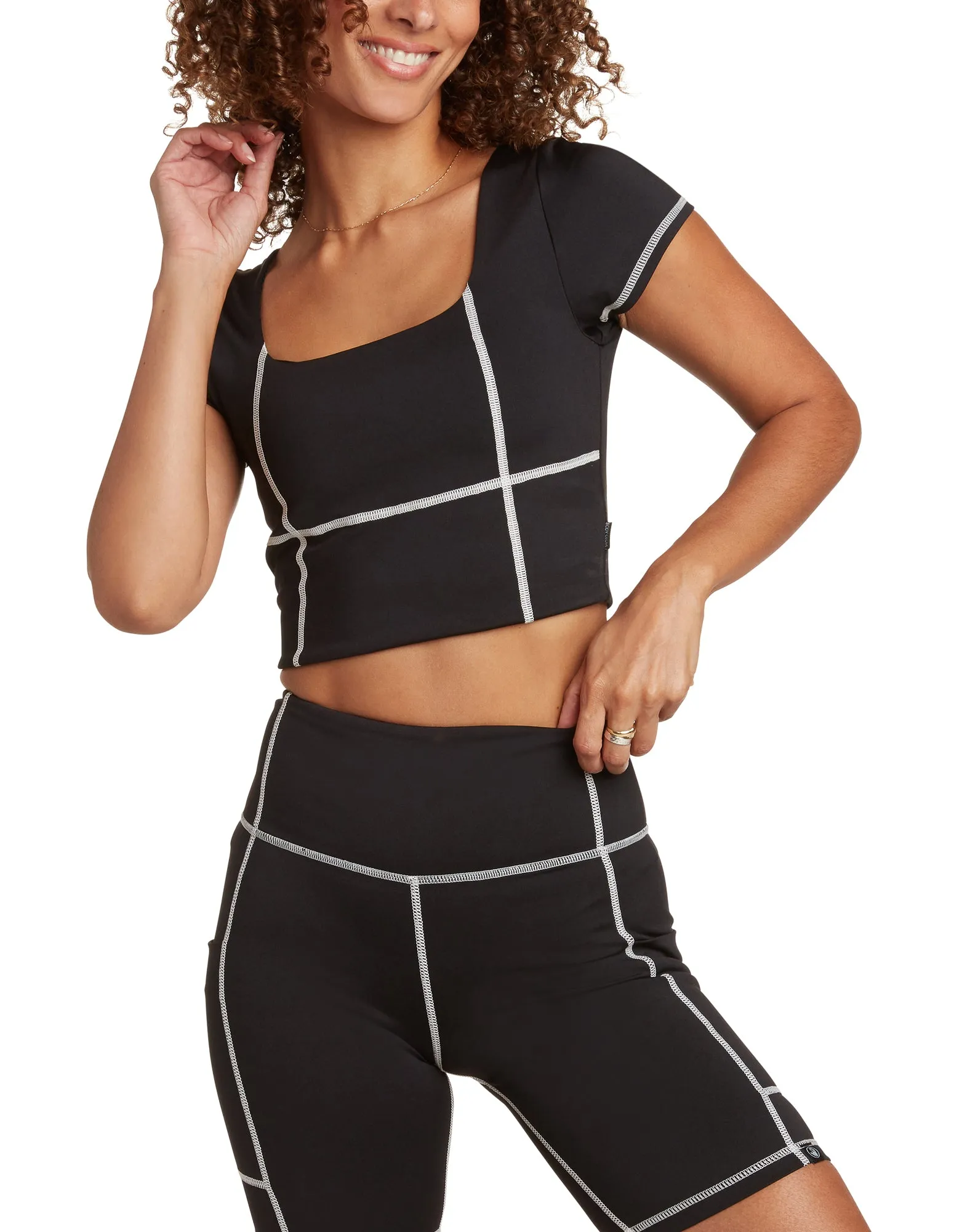 Elevate The Look Ribbed Crop Top - Black sold by Body Glove