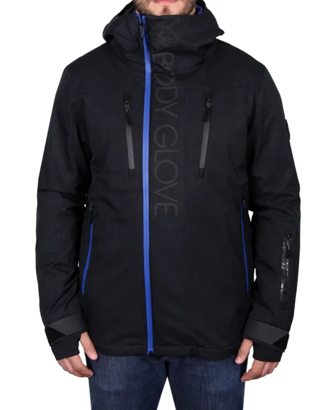 Men's All-Season Snowboard Ski Jacket - Black/Blue made by Body Glove