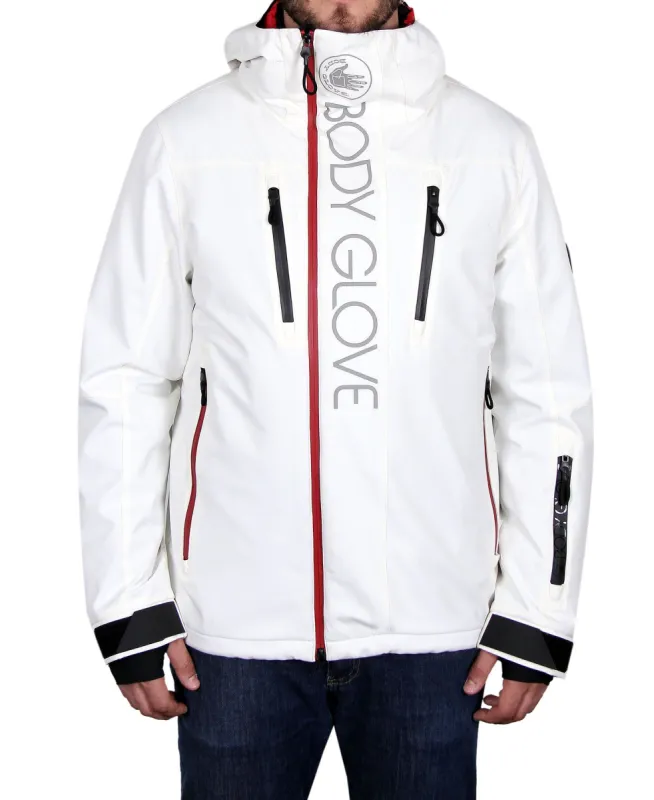 Men's All-Season Snowboard Ski Jacket - White/Red made by Body Glove