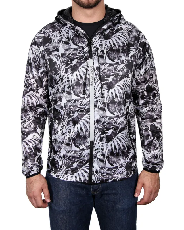Men's Lightweight Packable Jacket - Black/White sold by Body Glove