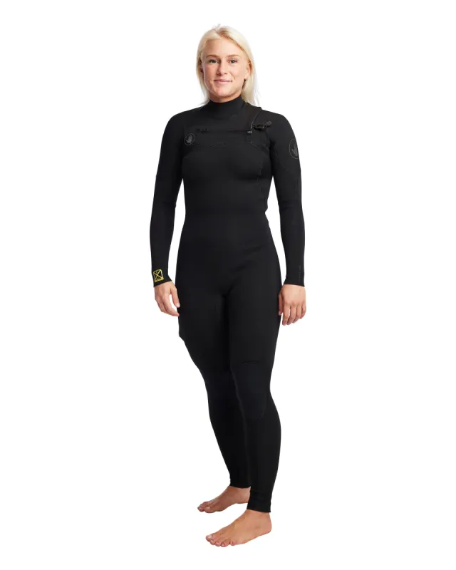 Women's Gold Cell 4/3mm Chest Zip Fullsuit - Black sold by Body Glove