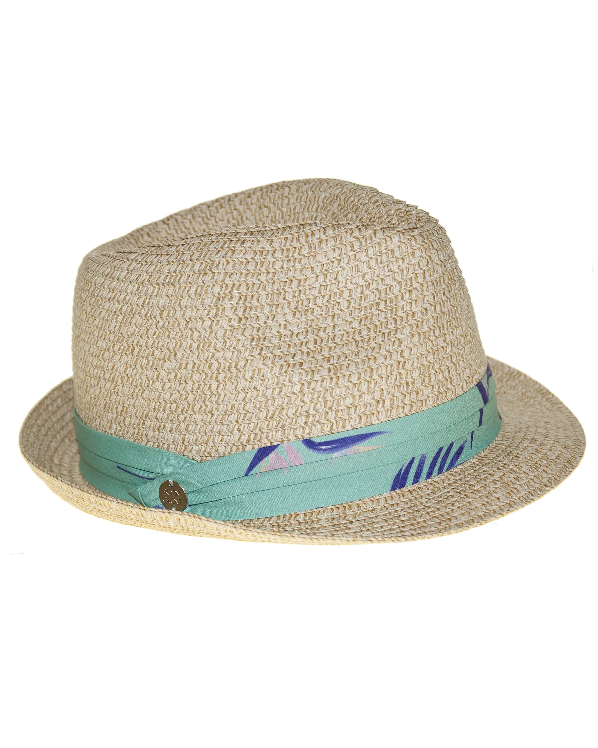 Straw Fedora Hat - Floral sold by Body Glove