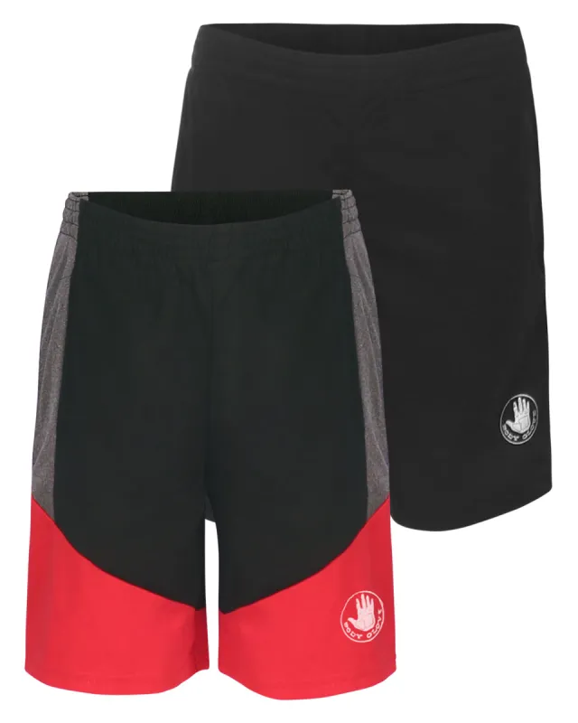Boys' Solid and Color-Block Shorts Set (8-18) - Black & Red sold by Body Glove