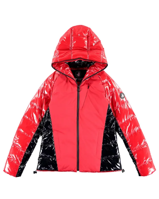 Women's Hooded Down Parka Coat - Racing Red sold by Body Glove