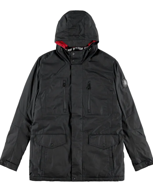 Men's Down Parka Jacket - Black made by Body Glove