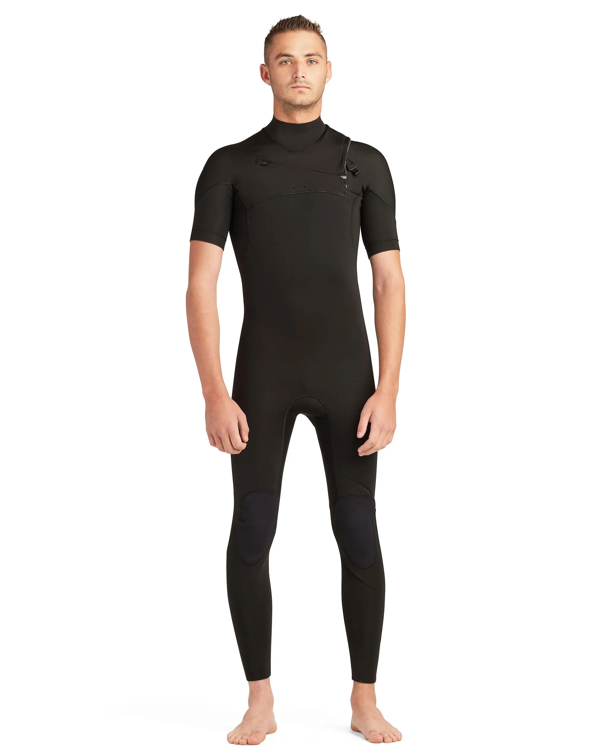 Men's Variant 2/2mm Short Arm Chest-Zip Fullsuit - Black sold by Body Glove