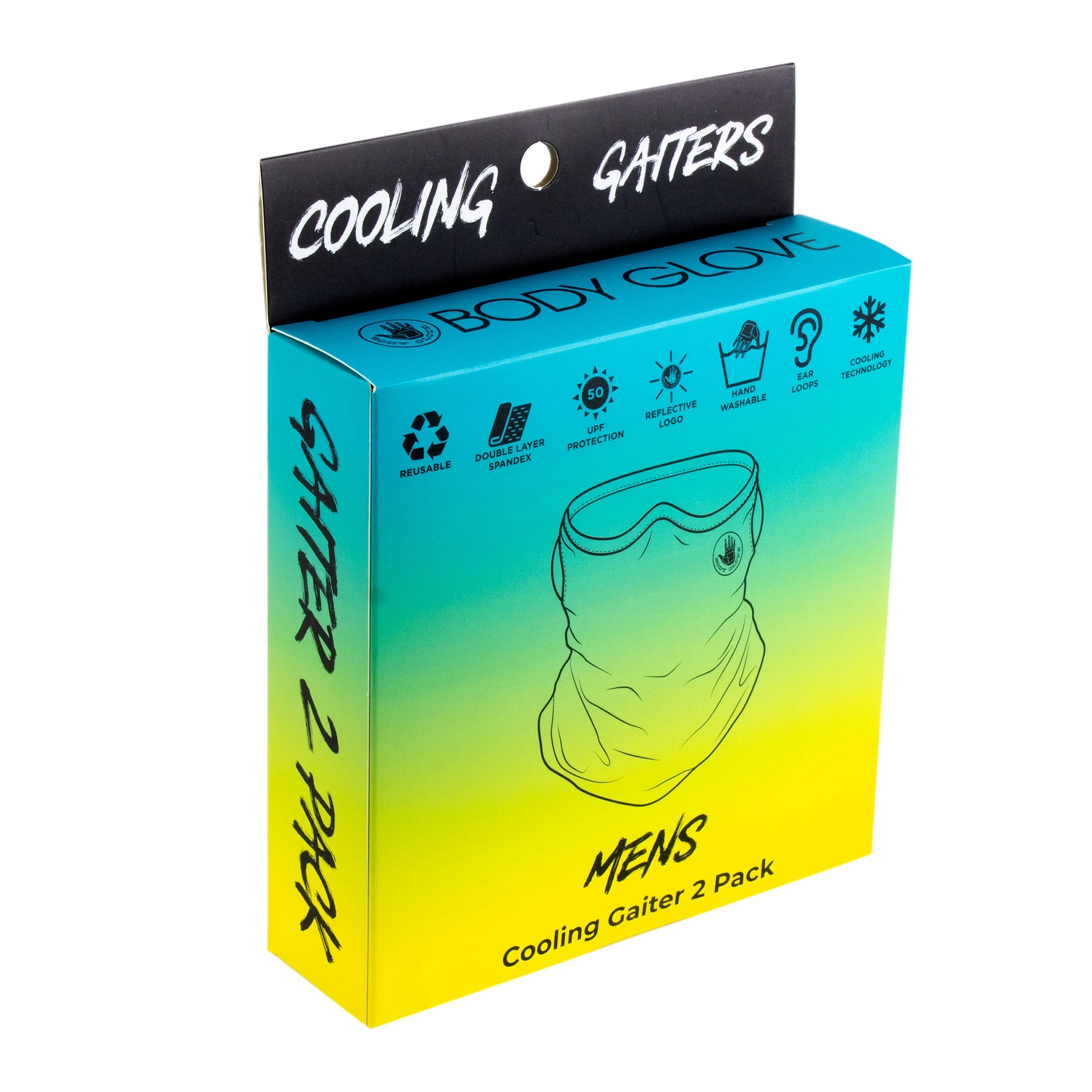 2-Pack Men's Cooling Gaiter Face Masks - Grey/Cosmo sold by Body Glove product image thumbnail 2