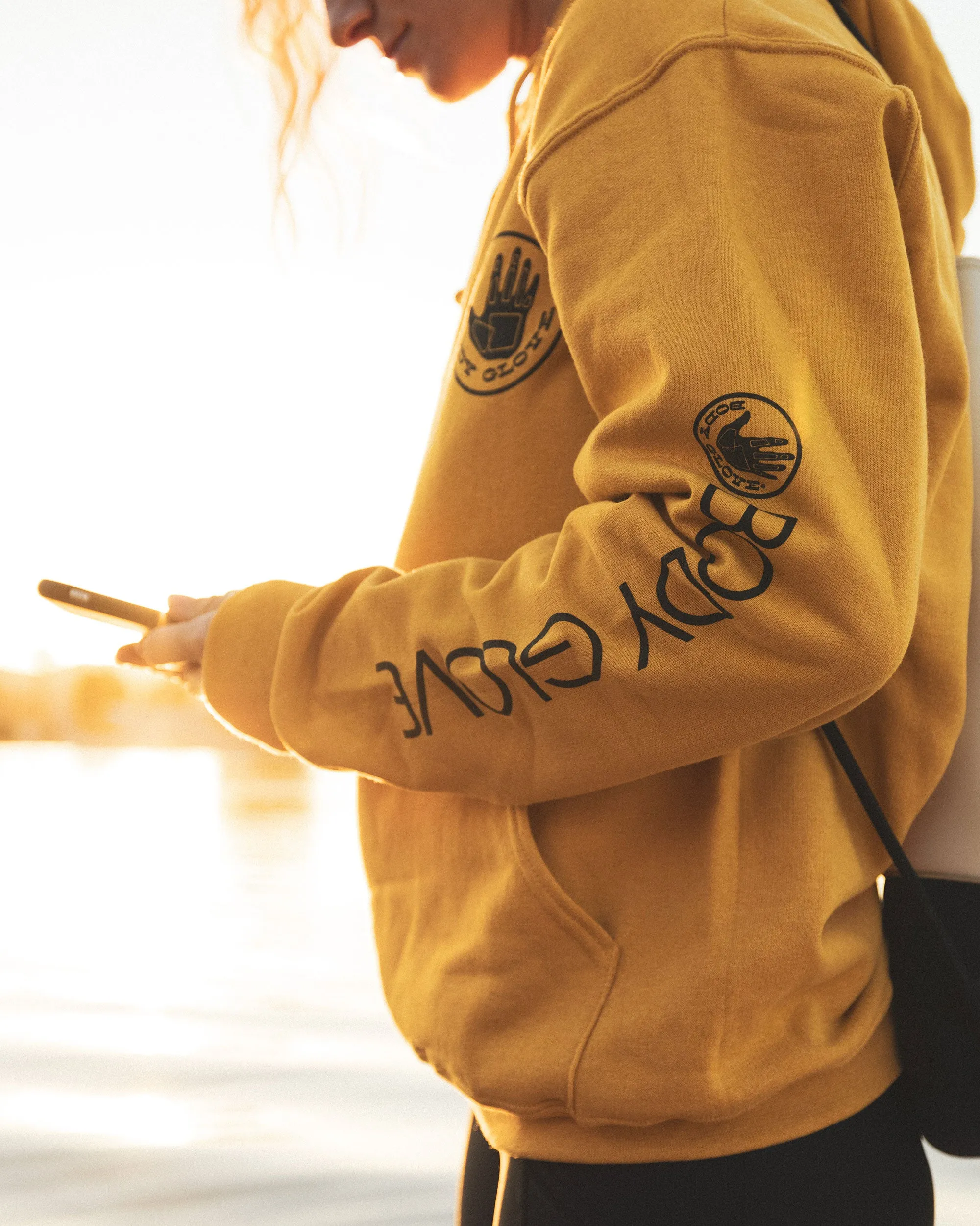 Heritage Pullover Fleece Hoodie - Mustard Heather sold by Body Glove